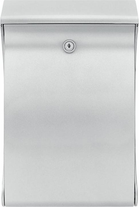 Produktbild Burg Wächter Briefkasten Kunststoff BxHxT 271/419/129 mm Swing silber mit Öffnungsstopp + Klappe