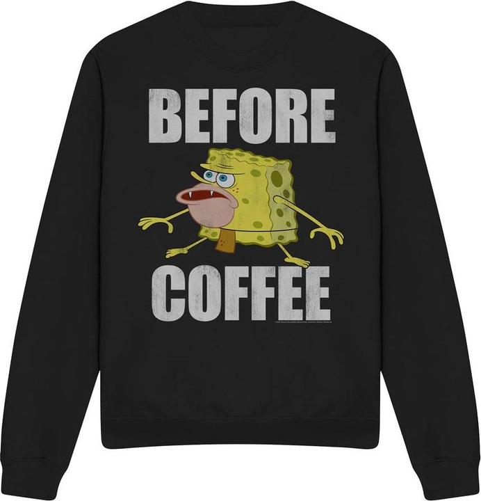 Produktbild Spongebob Squarepants Before Coffee Meme Sweatshirt (S)