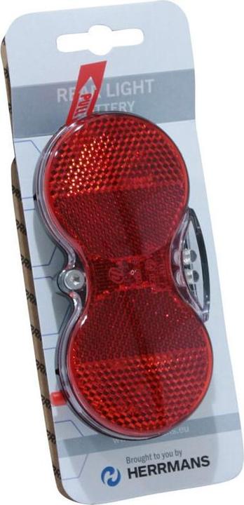 Produktbild Herrmans fahrradlampe mit batterie hinten am gepäckträger h-vision