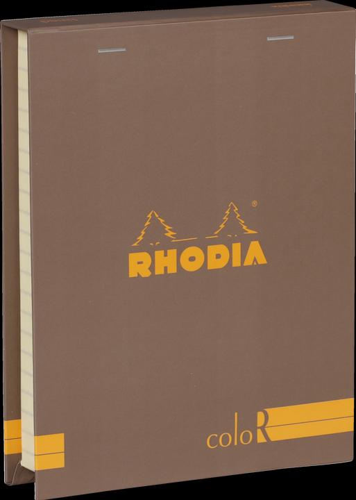 Image du produit Rhodia Coffret coloR (3 blocs agrafés coloR ligné + 2 crayons) - Taupe