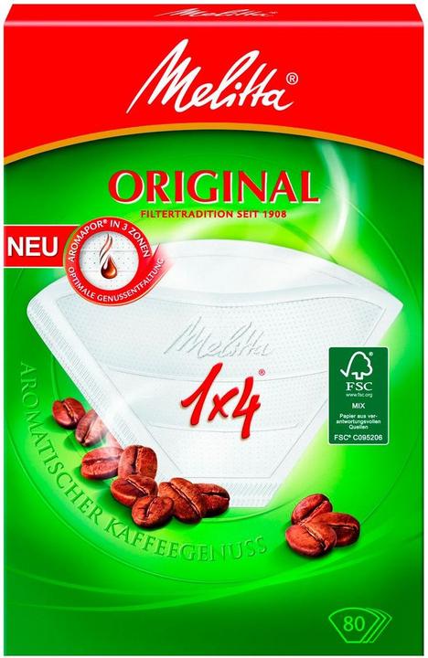 Actual product image Melitta Mel.filter bags white 1x4 80pcs.
