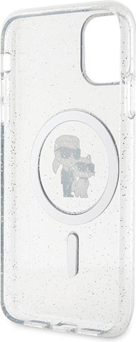 Produktbild Karl Lagerfeld KLHMN61HGKCNOT iPhone 11 / Xr 6.1" transparent hardcase Karl&Choupette Glitter MagSaf (Apple iPhone 11)