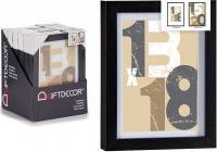 Produktbild Giftdecor Bilderrahmen Wand Holz 15x20cm schwarz