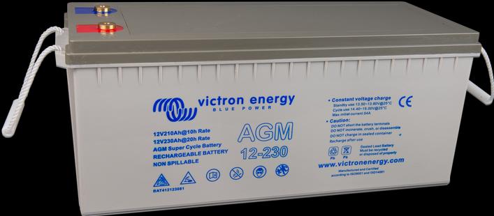 Produktbild Victron Energy 12V/230Ah AGM Super Cycle Batterie M8 (12 V, 230 Ah)