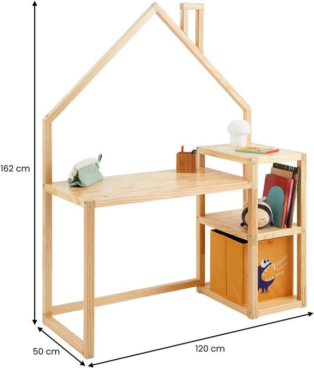 Immagine prodotto Milkii Kinder Schreibtisch, Naturholz, Haus