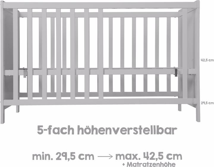 Image du produit Roba Lit d'appoint, 60 x 120 cm avec matelas