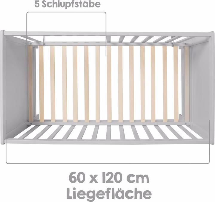Image du produit Roba Lit d'appoint, 60 x 120 cm avec matelas