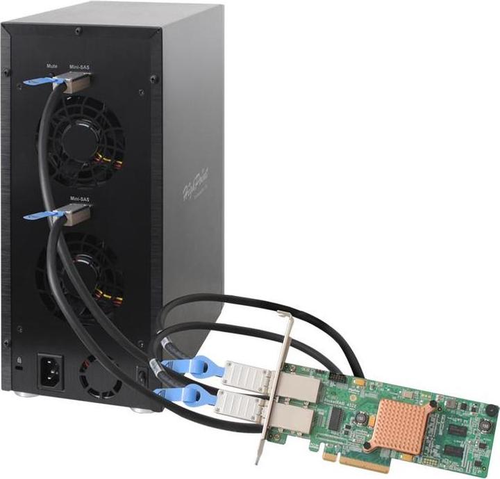 Actual product image HighPoint RocketStor 6418AS - Hard disk array - 8 bays (SATA-600 / SAS-2) (2.5", 3.5")