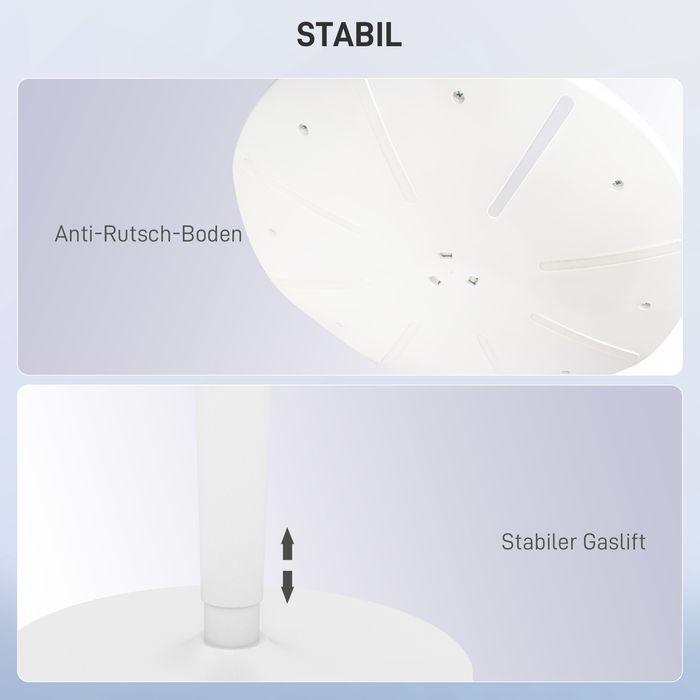 Actual product image Swisshandel24 Pendulum stool, ergonomic, height-adjustable, up to 120 kg, 42.5x35.5x56.5-71.5 cm, grey
