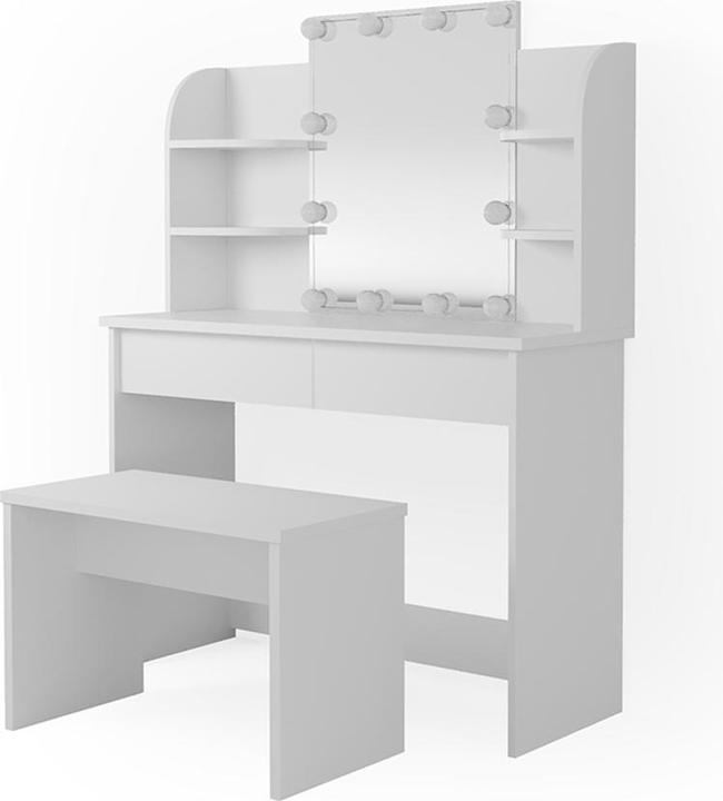 Produktbild Vicco Charlotte mit Hocker und Beleuchtung (108 x 40 x 139 cm)