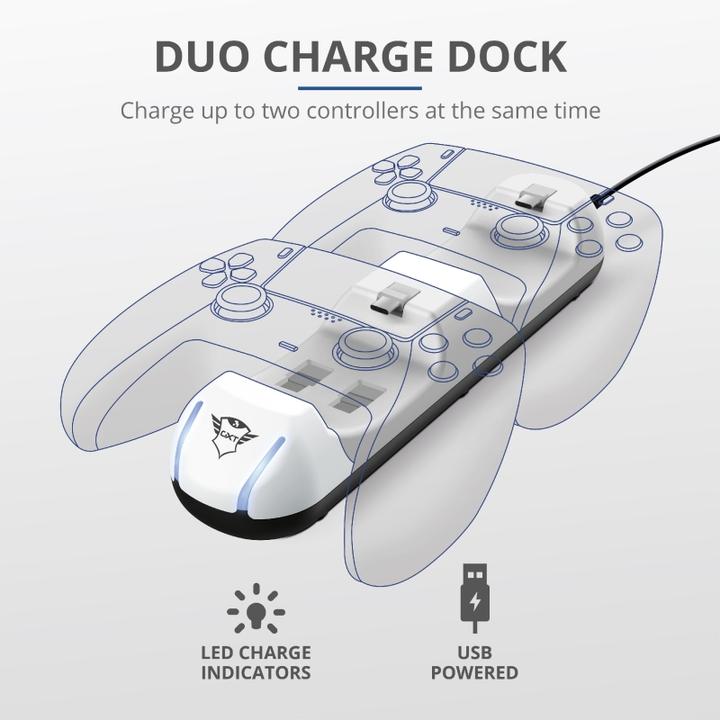 Produktbild Trust Controller Ladestation GXT 251 Duo für PS5 (PS5)