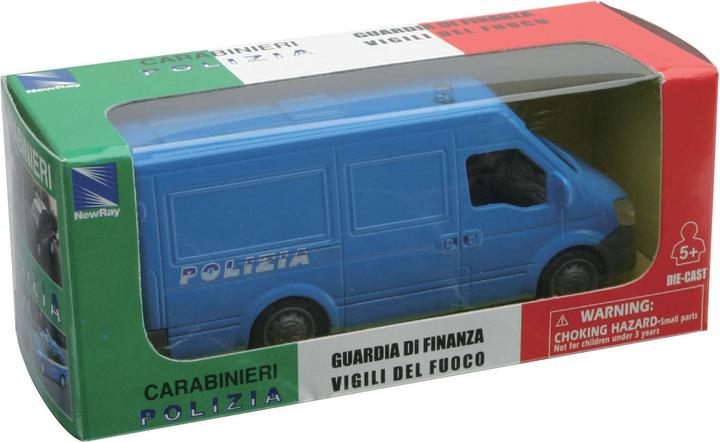 Immagine prodotto New Ray Auto Polizia 3 Ass Scala 1:43 (1 modello assortito casualmente)