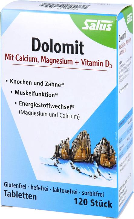 Produktbild Salus Dolomit Magnesium Calcium Vitamin D3 Tabl (120 Stück, Tabletten, 113 g)