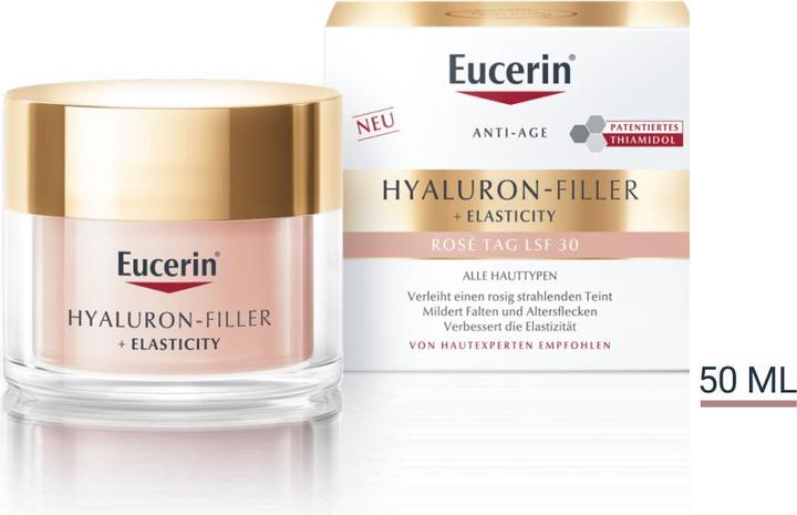 Immagine prodotto Eucerin HYALURON-FILLER ELASTICITY Day Care Rosé SPF 30 (50 ml, Crema da giorno, SPF 30)