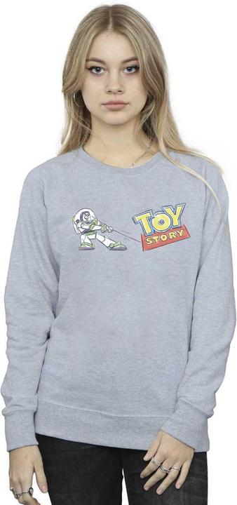 Actual product image Disney Womens/Ladies Toy Story Buzz Pulling Logo Sweatshirt (XXL)