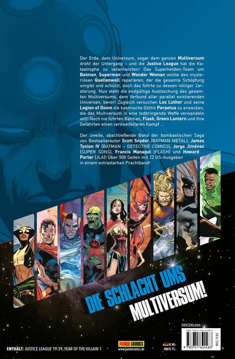 Actual product image Panini Justice League von Scott Snyder (Deluxe-Edition) (German, Scott Snyder, Daniel Sampere, Francis Manapul, James Tynion IV, Jim Cheung, Howard Porter, Jorge Jiménez, Bruno Redondo, Javier Fernandez, 2021)