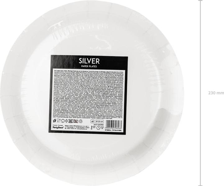 Produktbild Partydeco Silberne Teller Metallic (6 x)