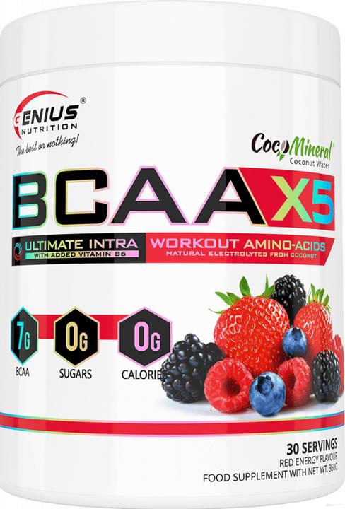Actual product image Genius Nutrition BCAA-X5 (Red Energy, 1 pcs., 460 g)