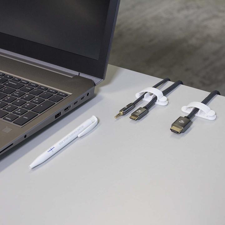 Produktbild Nedis Kabelmanagement Kabelclip Gesperrt 3 Stück Silikon 55 mm Weiss