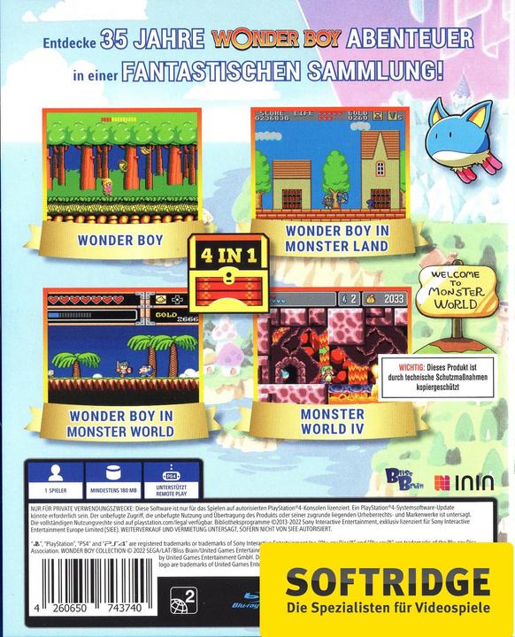 Immagine prodotto ININ Games Collezione Wonder Boy (PS4, DE)