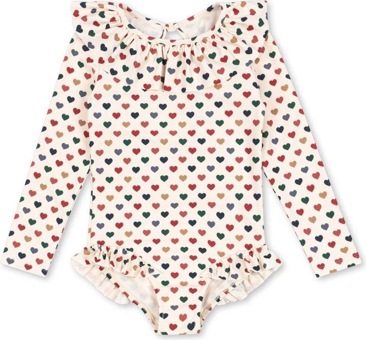 Konges Slojd Manuca LangarmBadeanzug Coeur Coloré
