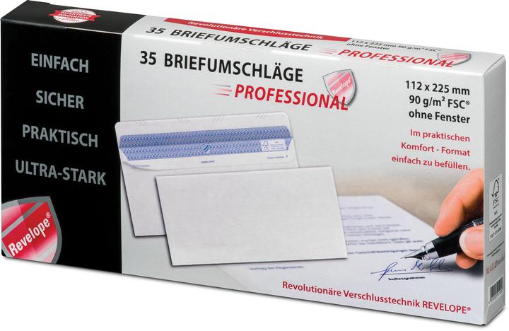 Produktbild Mailmedia Briefumschläge Professional Format: 112 x 225 mm, ohne Fenster (35 x)