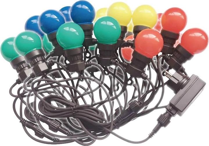 Productafbeelding V-TAC Tuinslinger (string) LED 10 meter 20 bollen 0 5W VT-71020 RGBY 600lm (600 lm, IP44)