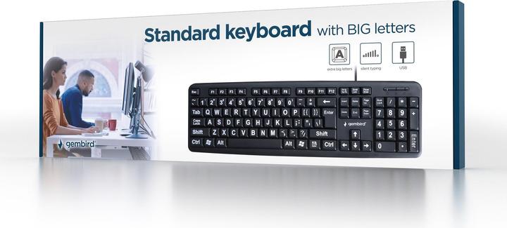 Produktbild Gembird KB-US-103 Tastatur USB QWERTY US Englisch (US, Kabelgebunden)
