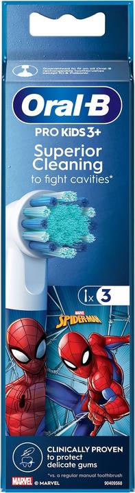 Immagine prodotto Braun Oral-B Testine Di Ricambio Pro Kids Con Spiderman, 3 Testine (3 x)