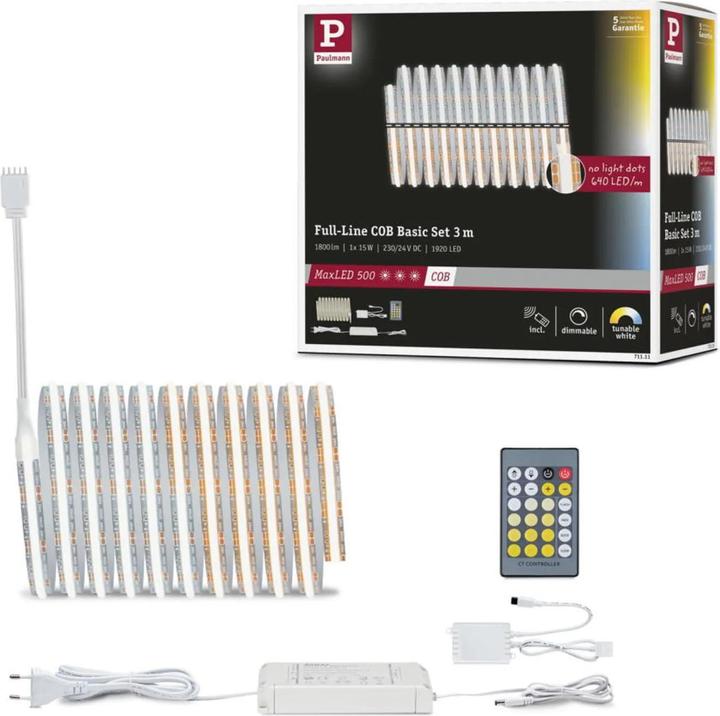Produktbild Paulmann MaxLED 500 Full-Line COB Stripe Set (Weiss, 300 cm, Indoor)