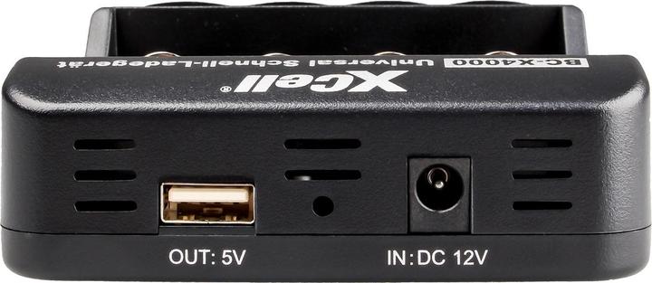 Produktbild XCell Schnell-Ladegerät BC-X4000 Digital LCD (1 Stk., 14500, 16340, 17500, 18490, 18500, 18650, 26500, 26650, Sub-C, AA, AAA, Ladegerät inkl. Akku)