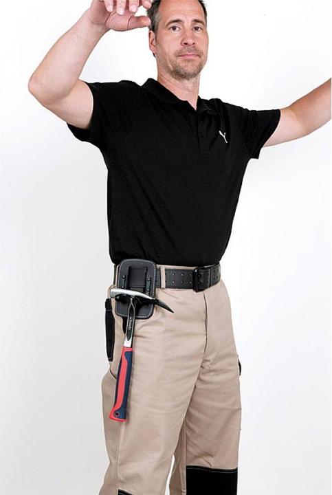 Actual product image kwb Hammer holder with fixed shackle, leather