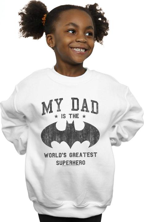 Image du produit - Sweat BATMAN MY DAD IS A SUPERHERO - Fille (128)