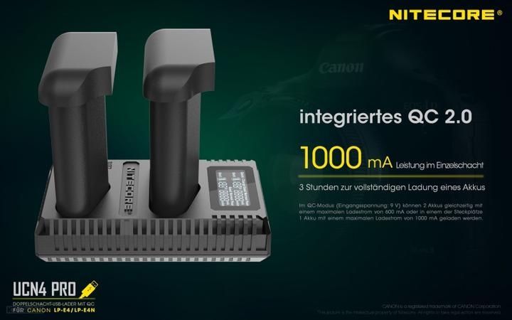 Produktbild Nitecore UCN4 PRO - für Canon Cameras (Kamera Akku Ladegerät)