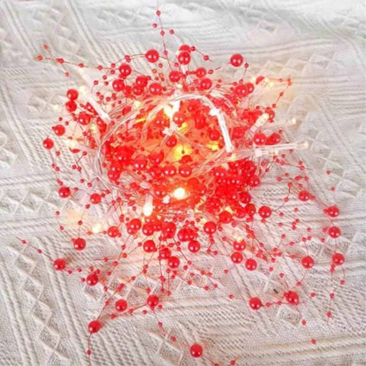 Image du produit Cover-Discount Guirlande lumineuse de Noël LED avec perles artificielles (3 m)