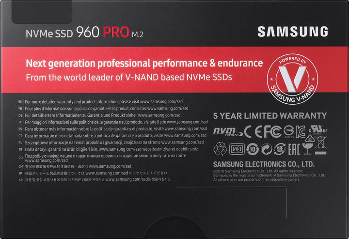 Produktbild Samsung 960 Pro (512 GB, M.2)