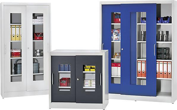 Produktbild Mauser Sichtfenster-Schiebetürschrank (100 cm, 195 cm)
