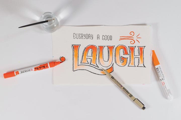 Image du produit Talens Stylo brosse Ecoline (Orange foncé, 1 x)