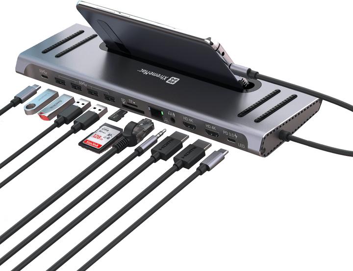 Produktbild XtremeMac Type-C Hub Station - 12 Ports (USB-A, USB-C, 12 Ports)
