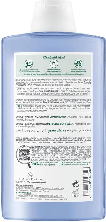 Actual product image Klorane Volume (400 ml, Liquid shampoo)