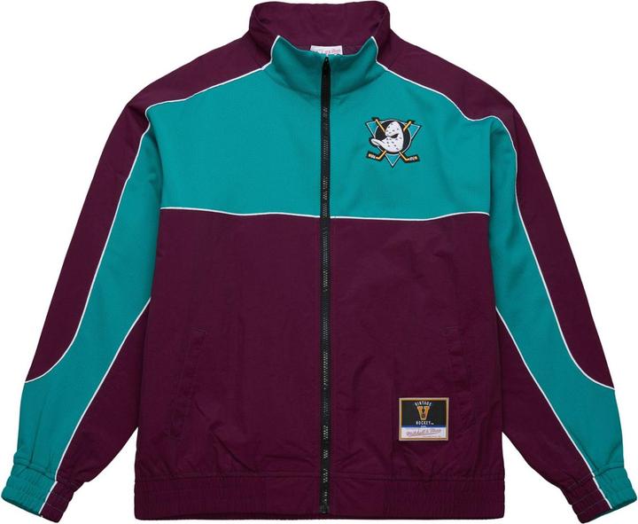 Mitchell & Ness M&N Mesh Nylon Track Jacket - NHL Anaheim Ducks - M (M)