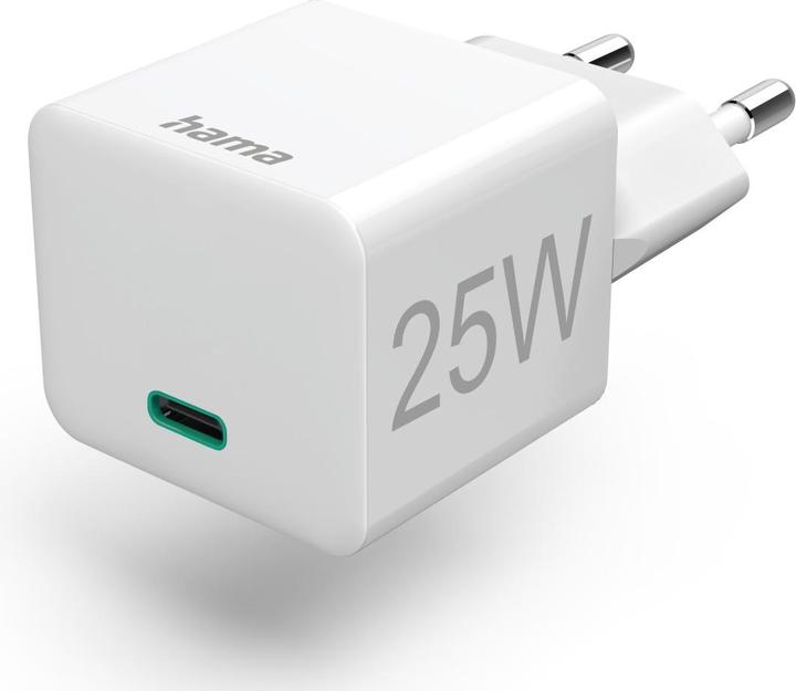 Immagine prodotto Hama Mini caricatore, Power Delivery (PD)/Qualcomm®, 25 Watt, bianco (25 W)