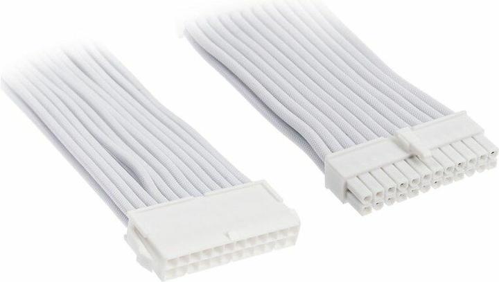 Actual product image Silverstone SST-PP07E-MBW-V2 - super flexible power supply extension cable, 1 x 24pin ATX, White