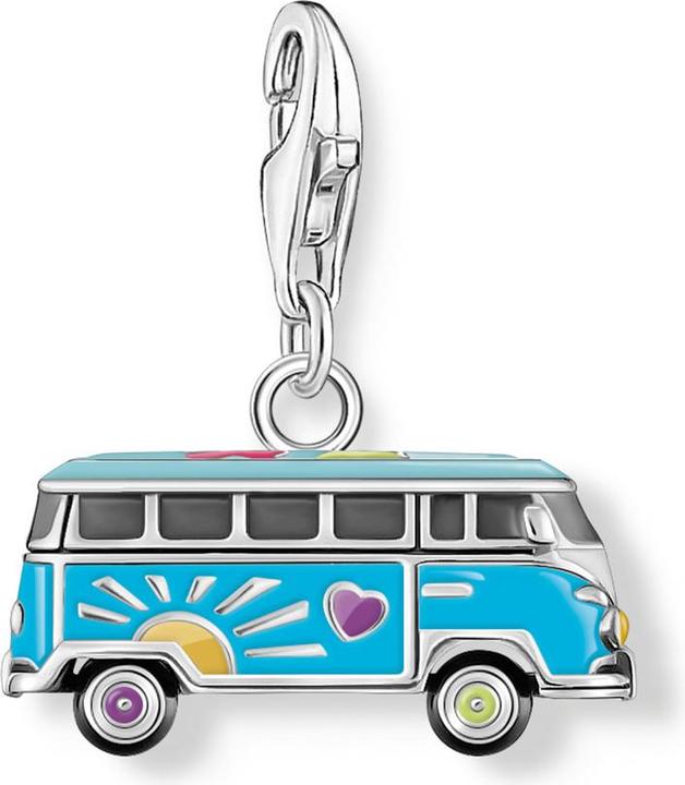 Thomas Sabo Charm-Anhänger Original Volkswagen Hippie Bus Silber (Enamel, Silver 925)