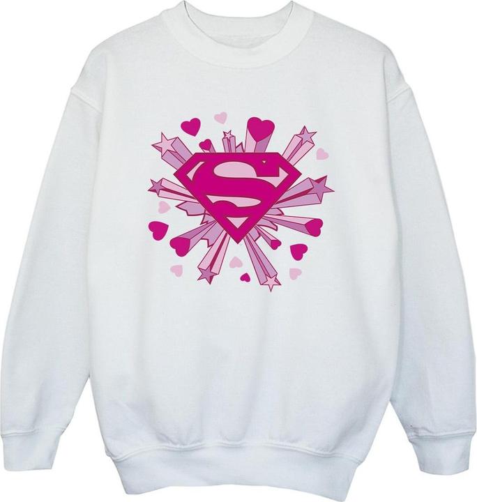 Immagine prodotto Superman Pink Hearts And Stars Logo Felpa Ragazze (128)