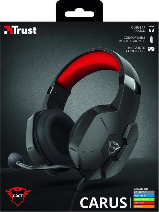 Immagine prodotto Trust Cuffia GXT 323 Carus Rosso/Nero (Cablato)