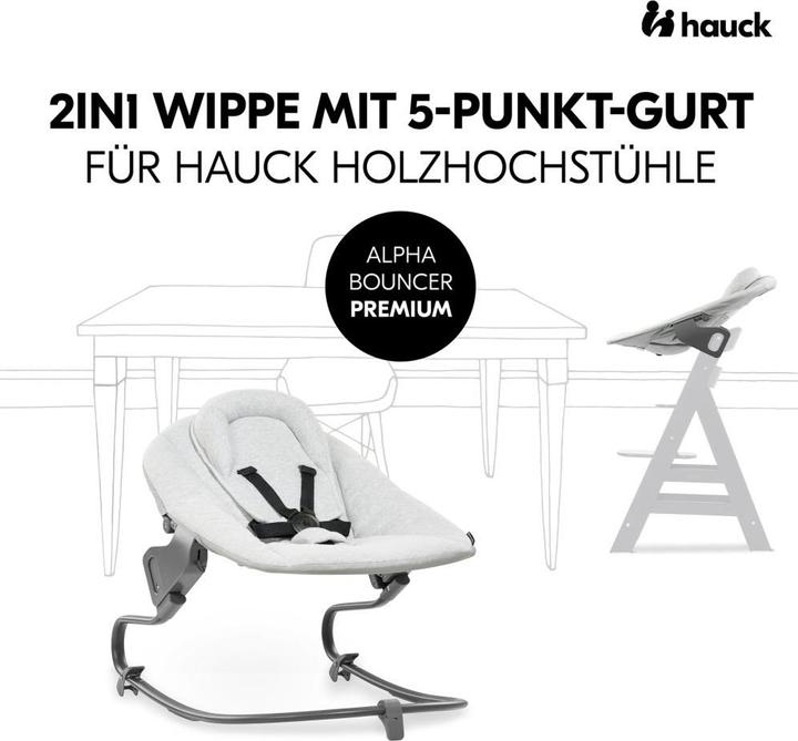 Produktbild Hauck Hochstühle Alpha Plus Grey 4-tlg. Newbornset Light Grey - (Hochstuhl)