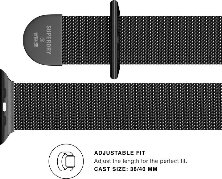 Image du produit Superdry Bracelet de montre en cotte de mailles (38 mm, 40 mm, Métal, Aimant)