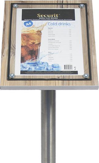Actual product image Securit GLASS STAR display case, 1 x DIN A4 side, oak (A4)
