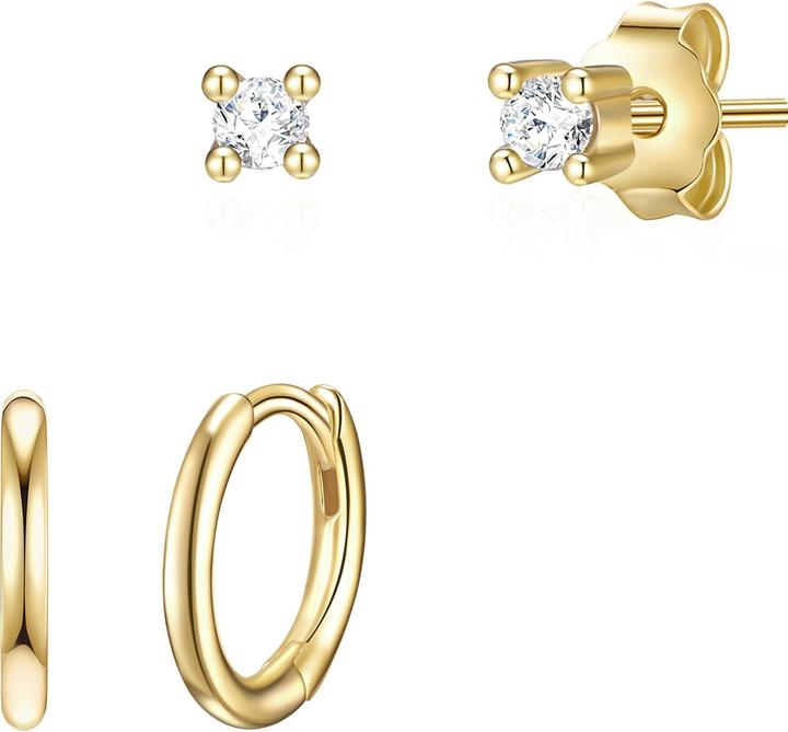 Glanzstücke München Damen Sterling Silber Zirkonia gelbgold - 23830 (Sterling Silber)